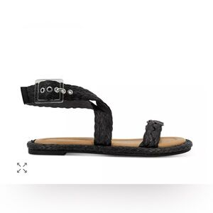 Splendid
Women's Persia Raffia black woven Ankle Strap Sandals nwob see all pics